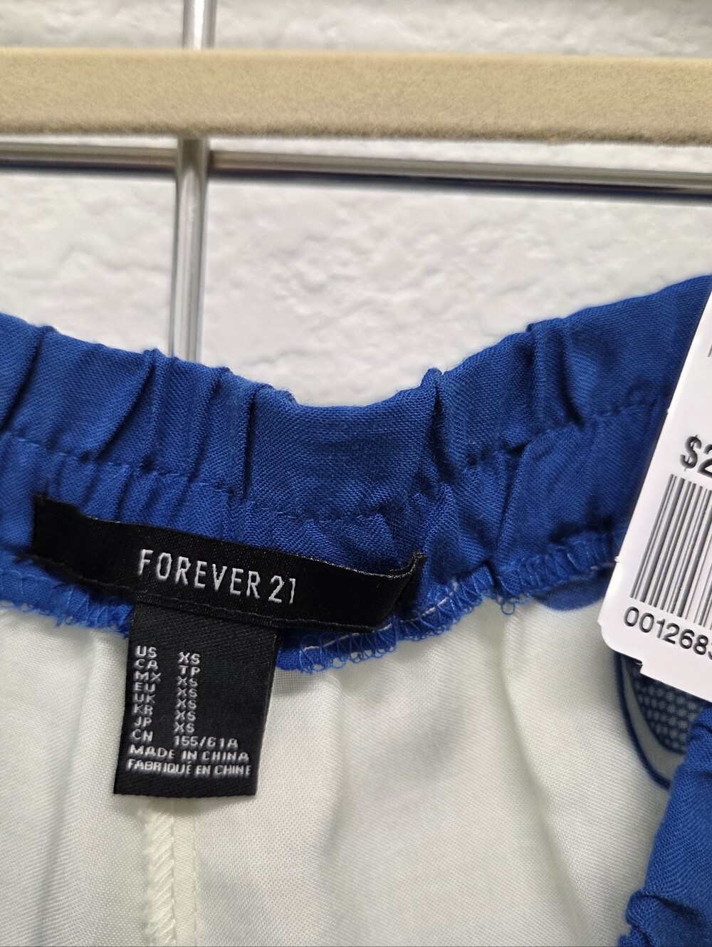 Forever 21 Cream and Blue Wide-Leg Printed Jumpsuit Pants - Picture 7 of 11
